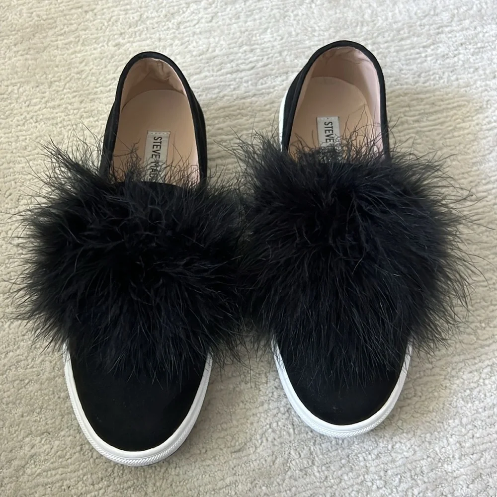 Steve Madden Emily Pom Pom Slip On Sneakers